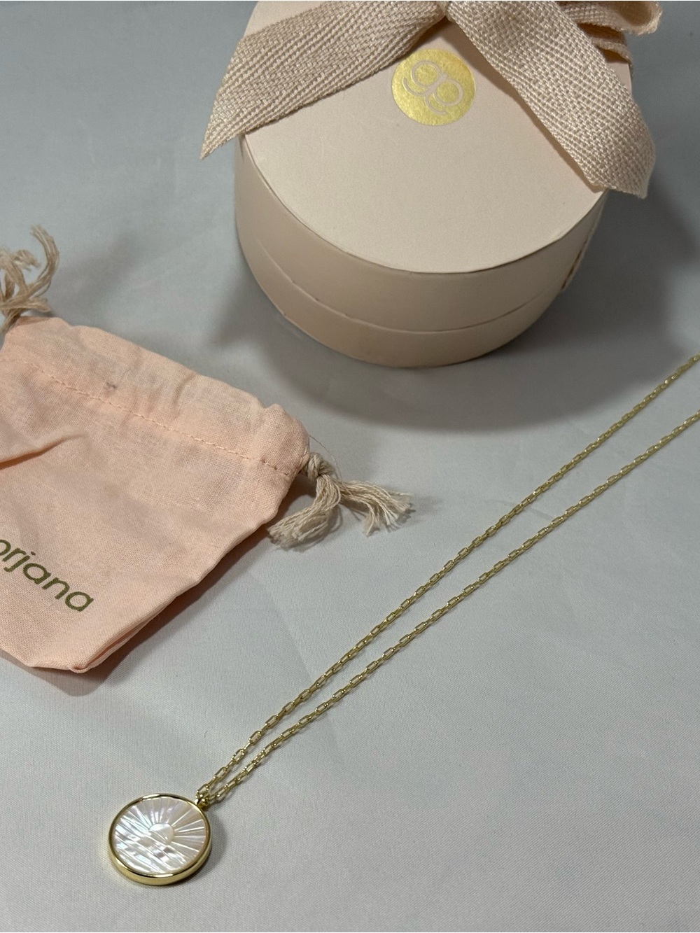 Gorjana Gold Necklace with Mother-of-Pearl Pendant - Picture 4 of 5